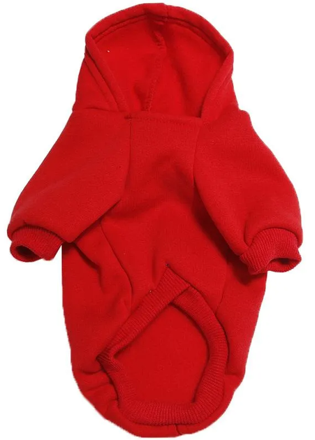 Худі для собак та котів EcoToys Red XL червоне A: 37 см B: 43 см C: 29 см X-7061