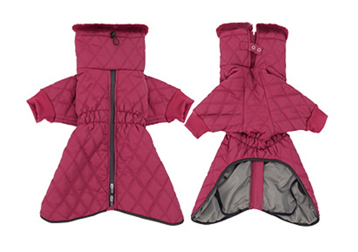 Теплий зимовий одяг для собак Wan Talk Winter Warm High Collar Dog Bordo Clothes з високим коміром, L
