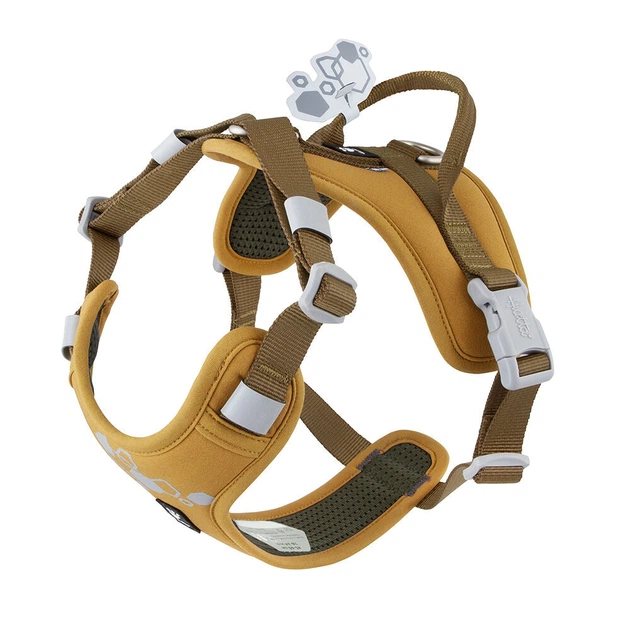 Шлейка пом'якшена для собак Hurtta Weekend Warrior Harness II ECO Темно-жовтий 45-60
