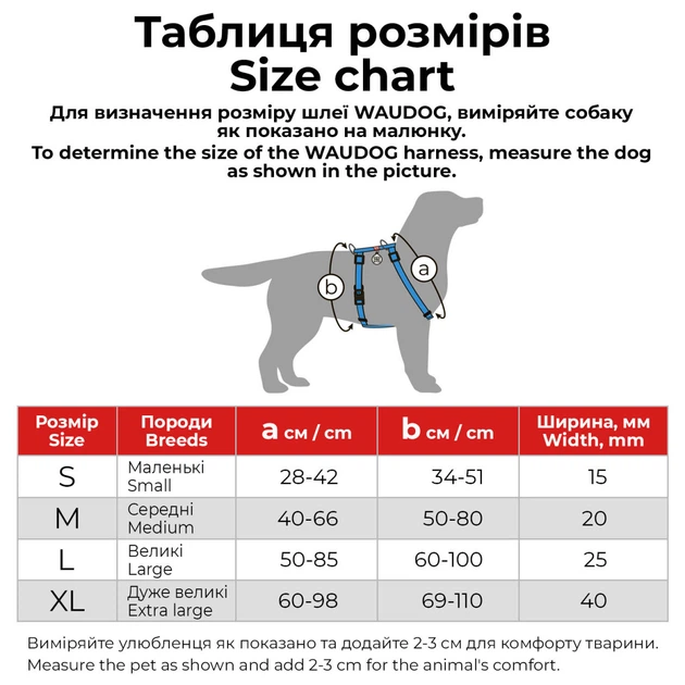 Шлея для собак WAUDOG Waterproof з QR паспортом S 15 мм Помаранчева