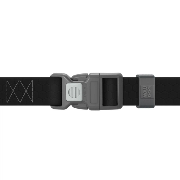 Collar Шлея для собак водостійкий WAUDOG з QR-паспортом, XL, Ш 40 мм, А 60-98 см, 69-110 см, чорний