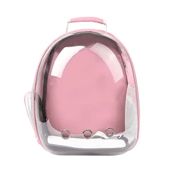 Рюкзак-переноска для кішок Taotaopets 253304 Panoramic Pink 35*25*42cm з ілюмінатором