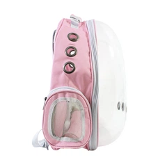 Рюкзак-переноска для кішок Taotaopets 253304 Panoramic Pink 35*25*42cm з ілюмінатором