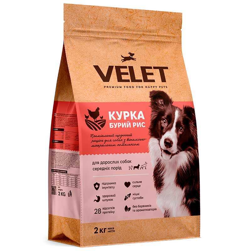 Velet Корм з куркою для дорослих собак середніх порід