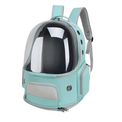 Рюкзак для перенесення домашніх тварин CosmoPet CP-52 з ілюмінатором 35х28х43см Turquoise (3_04845)