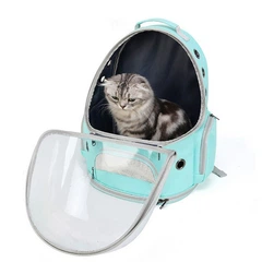 Рюкзак для перенесення домашніх тварин CosmoPet CP-52 з ілюмінатором 35х28х43см Turquoise (3_04845)