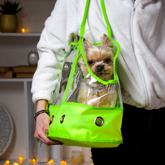 Сумка Lucky Pet Неон №0 23 x 33 x 28 см Жовто-прозора (4820224215570)