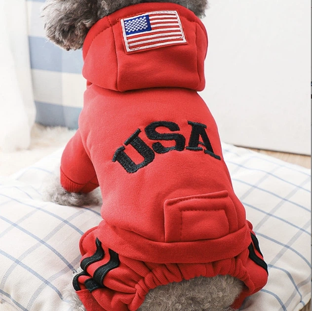 Спортивний костюм комбінезон для собак Pet Style "USA" Червоний L