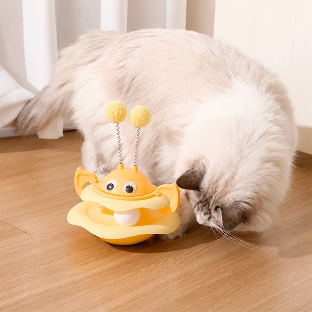 Іграшка Taotaopets 014435 Yellow для кота інтелектуальна Неваляшка