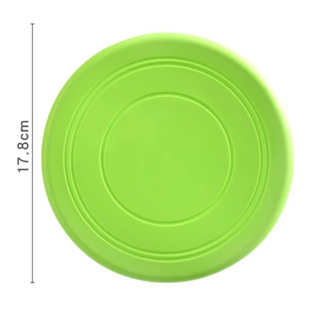 Derby Силіконова тарілка-фризбі для собак Soft Silicone Dog Flying Disc, 1 шт., Салатовий