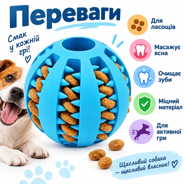 Без бренду Ласощі Іграшка-м’яч отворами корму