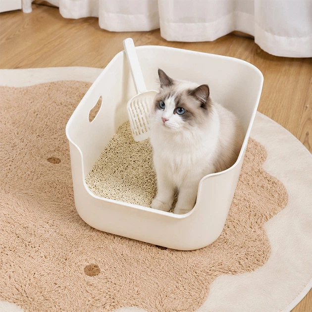 Туалет для кішок із лопаткою Taotaopets 228812 з високими бортами 57*36*22 см