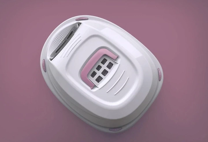 Туалет з фільтром та ручкою для кішок Georplast Galaxy Deluxe, рожевий, 10586, 45х36х31,5 см