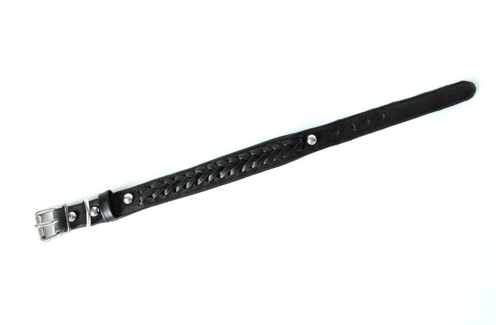Шкіряний нашийник для собак Lockdog M(30-44 см) 000240101