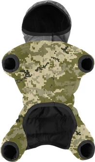 Комбінезон для собак WAUDOG Clothes, малюнок "Мілітарі", M35, 59-62 см, З 37-40 см (422-4026Collar)