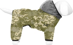 Комбінезон для собак WAUDOG Clothes, малюнок "Мілітарі", M35, 59-62 см, З 37-40 см (422-4026Collar)