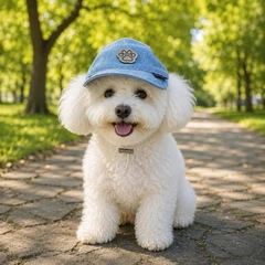 Pet&Co Кепка джинсова для собак з отворами для вух регульована XS (1230)