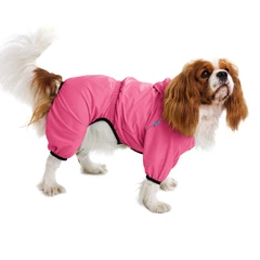 Комбінезон-дощовик для собак Barksi Textile S Рожевий (2007033073948)