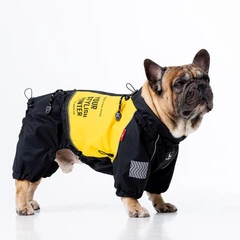 Одяг для собак дощовик “JUMP FRB”. SKU 00645. Розмір L. Your Stylish Hunter. Комбінезон дощовик для французького бульдога, мопса, амбуллі покет та інших порід собак.