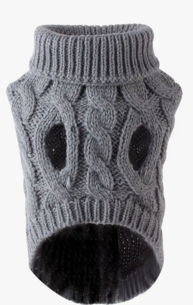 Светр для собак та котів EcoToys Grey M сірий A: 25 см B: 36 см C: 27 см 6943