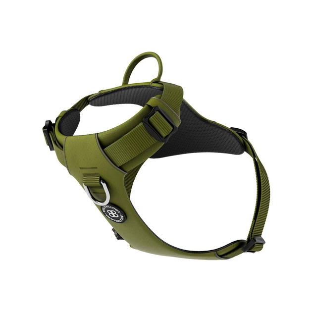 Шлея для собак з нагрудним кільцем та ручкою BullyBillows Lightweight Air Mesh Harness S: ОШ 31-46 см, ОГ 43-56 см Зелений