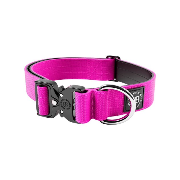 Тактичний нашийник для собак BullyBillows Combat Collar No Handle 4 cm L: 40 мм, ОШ 43-72 см Малиновий