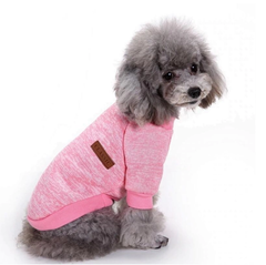 Кофта для собак та котів EcoToys Pink L ряба рожева A: 36 см B: 44 см C: 29 см L-7132