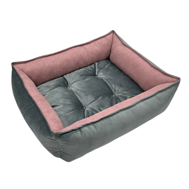 PetFun Лежак для собак Pet Fun Velour 60x50x18 см - рожевий