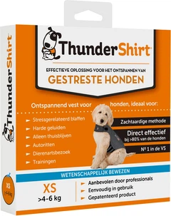 Розслаблююча жилетка для собак відчуваючих стрес ThunderShirt Compression shirt XS Grey (3411113088163)