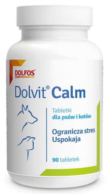 Dolfos (Дольфос) Dolvit Calm заспокійливий препарат для зниження стресу у собак і котів, 90 табл.