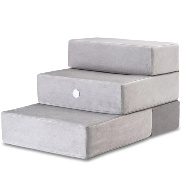 Ступінки для собак Harley and Cho "Tetris Grey" Velour Double 66 x 36 см