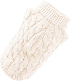 Светр для собак та котів EcoToys White M білий A: 25 см B: 36 см C: 27 см M-7005