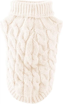 Светр для собак та котів EcoToys White M білий A: 25 см B: 36 см C: 27 см M-7005