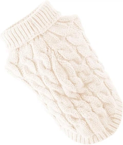 Светр для собак та котів EcoToys White M білий A: 25 см B: 36 см C: 27 см M-7005