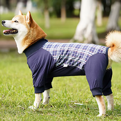 Без бренда Комбінезон/попона для собак DoubleWin Recovery Suit Plaid Blue L