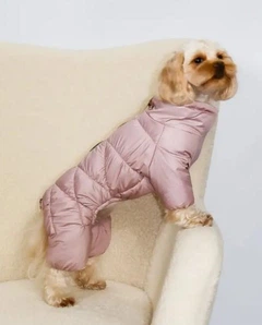Зимовий комбінезон для собак на блискавці Dogs Bomba Comfort пудра R-65 9р
