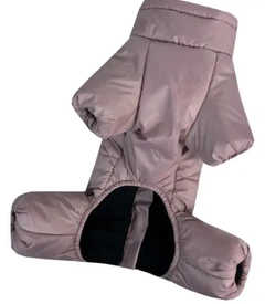 Зимовий комбінезон для собак на блискавці Dogs Bomba Comfort пудра R-65 9р