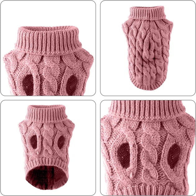 Светр для собак та котів EcoToys Pink S рожевий A: 22 см B: 30 см C: 22 см 6975