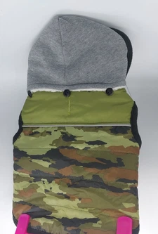 Жилетка для собак, що утеплює, TEDI Camo з капюшоном, S Камуфляж