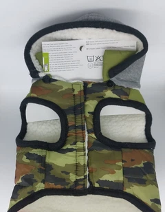 Жилетка для собак, що утеплює, TEDI Camo з капюшоном, S Камуфляж