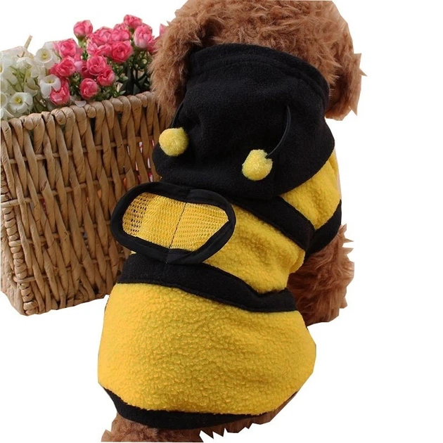 Без бренду Флісова толстовка Бджілка Bee Pet. Пальто одяг для собак, котів S