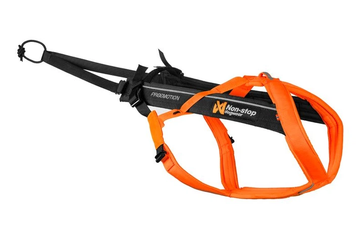 Non stop dogwear Шлейка для собак Freemotion harness 5.0 Non-stop dogwear Чорний/Помаранчевий 5 (11151)