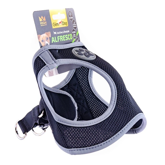 Gimborn GimDog Шлея GimDog для собак Alfresco чорна неопрен розмір M 41-44 см