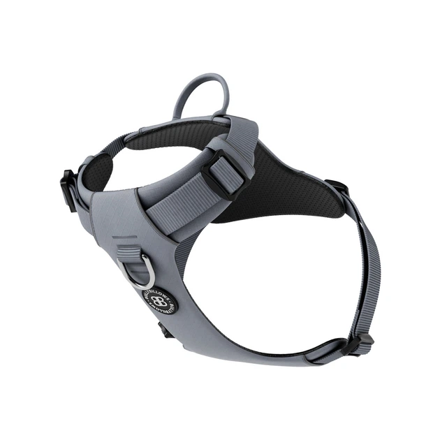 Шлея для собак з нагрудним кільцем та ручкою BullyBillows Lightweight Air Mesh Harness XS: ОШ 25-33 см, ОГ 33-43 см Сірий