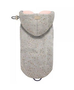 Дощовик для бульдога з капюшоном Milk&Pepper Jeanne Raincoat сірий, Розмір L 35