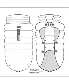 Дощовик для бульдога з капюшоном Milk&Pepper Jeanne Raincoat сірий, Розмір L 35