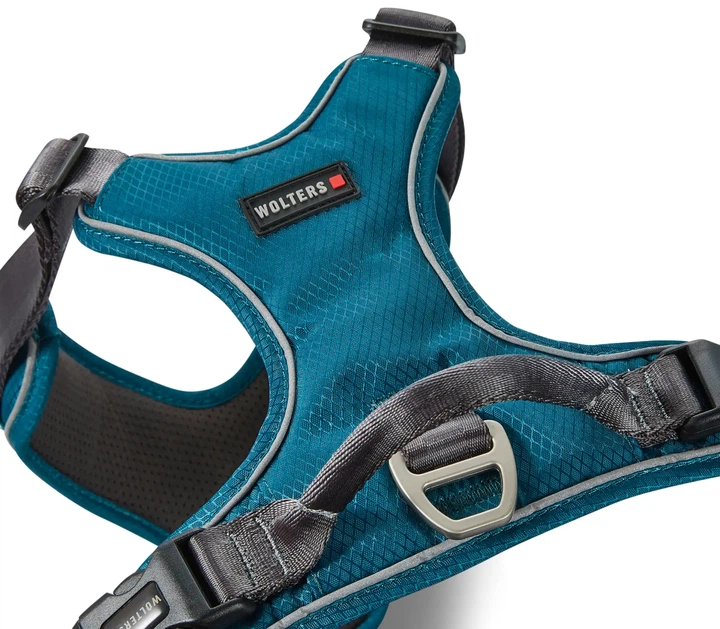 Шлейка для собак пом'якшена з ручкою Wolters Active Pro Comfort 7 80-95 см Синій