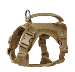 Без бренда Шлея для котів та дрібних собак Harness, тактичний жилет з ручкою (35-48 см), Коричневий (093-KHAKI)