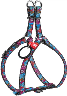 Шлея для собак анатомічна Collar WAUDOG Nylon з QR паспортом, малюнок "Літо", пластиковий фастекс, XS, Ш 10 мм, Дов 28-40 см (5256)