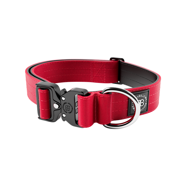 Тактичний нашийник для собак BullyBillows Combat Collar No Handle 4 cm L: 40 мм, ОШ 43-72 см Червоний